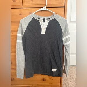 GAP Kids Gray and Dark Gray Long Sleeve Tee